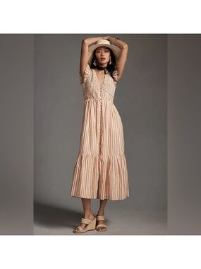 anthropologie plaid halter dress Maeve Halter Colorblock Midi Dress